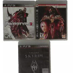 LOT 3 PS3 Prototype 2 Activision The Glder Scrolls V SKYRIM Bethesda game Saul
